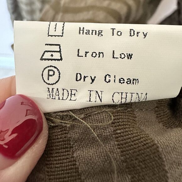 Mordenmiss Tunic Top Lg Green Striped Button Up Long Line Lagen - Picture 5 of 6